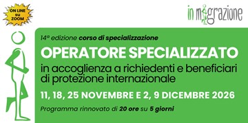 Corso Operatore specializzato in accoglienza (SAI e CAS) ed. 14